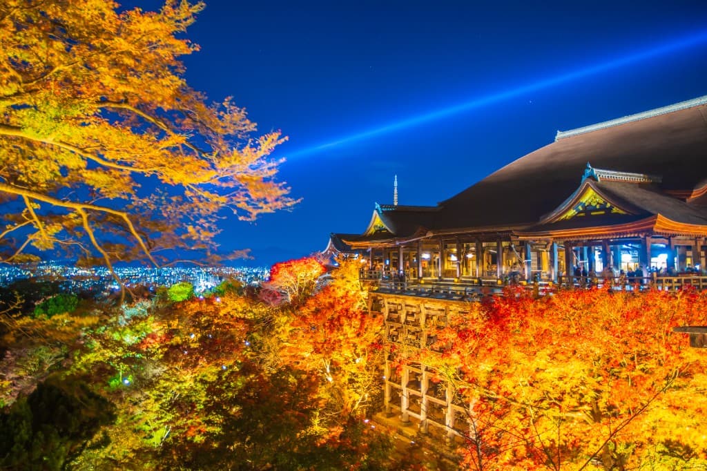 Kiyomizu-dera at night